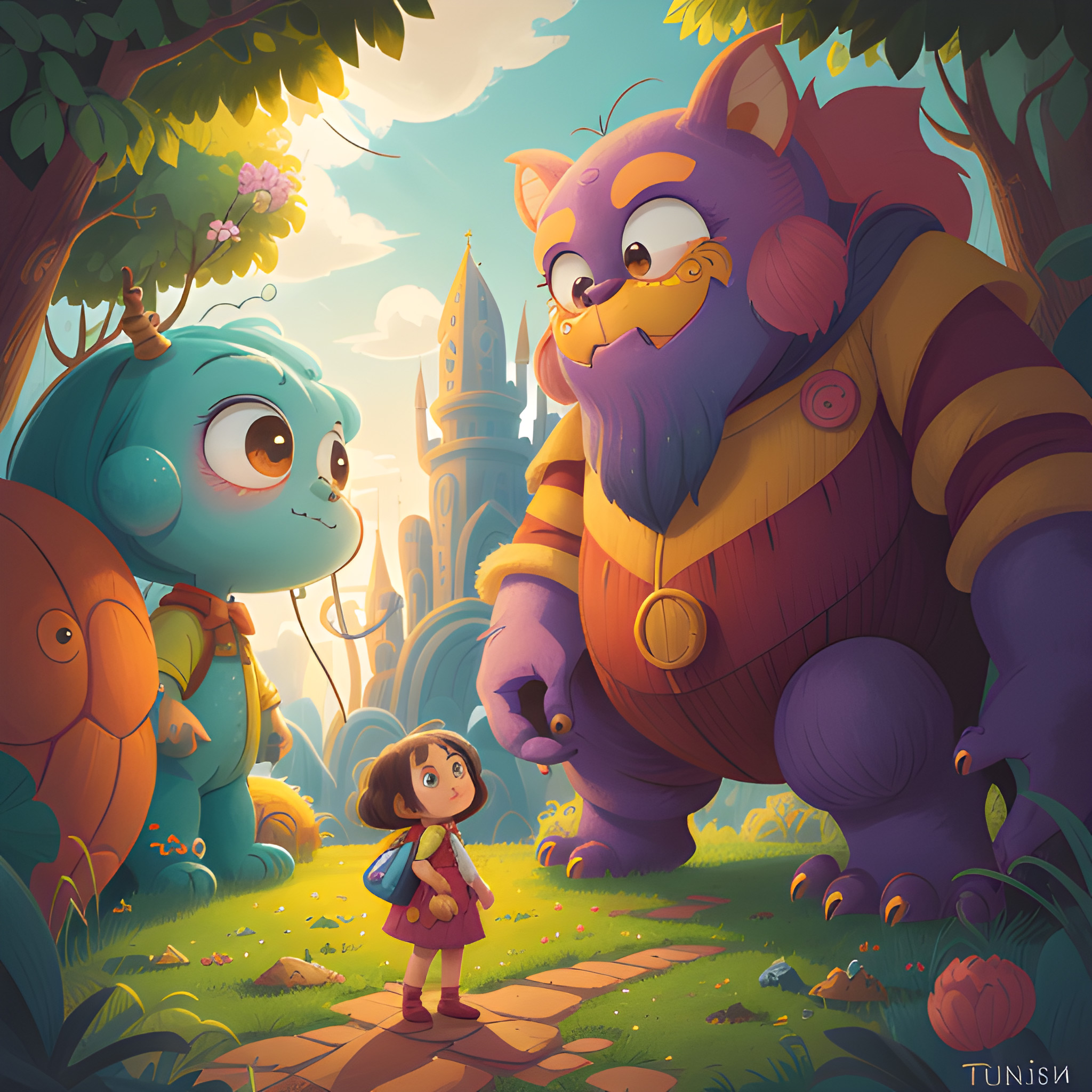 Sample output from KidsIllustration LoRA + Lyriel